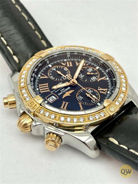 breitling chronomat evolution gold bezel|breitling evolution diamond bezel.